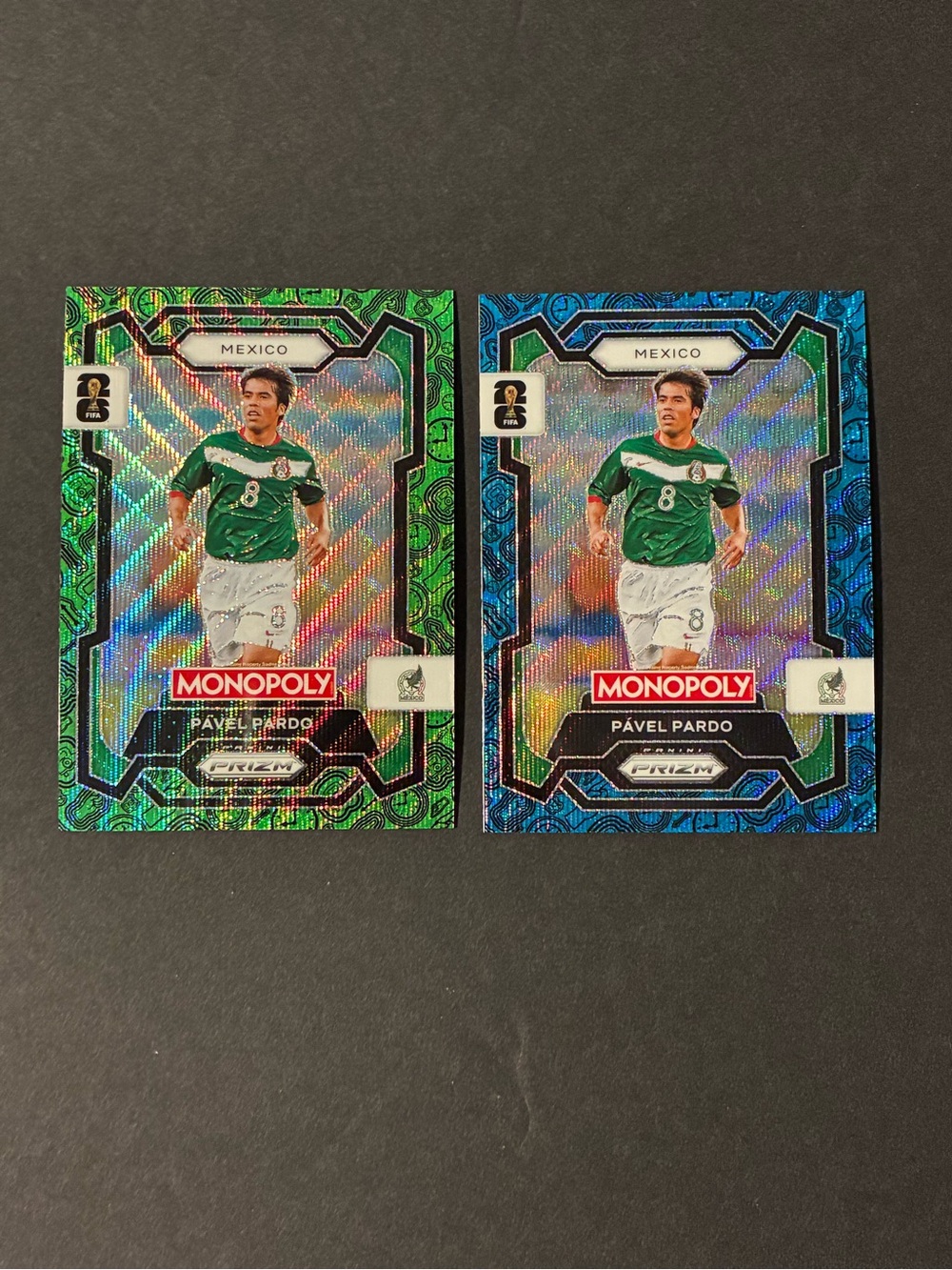 2026 Panini Monopoly Prizm FIFA World Cup Pável Pardo Mexico Blue And Green Wave